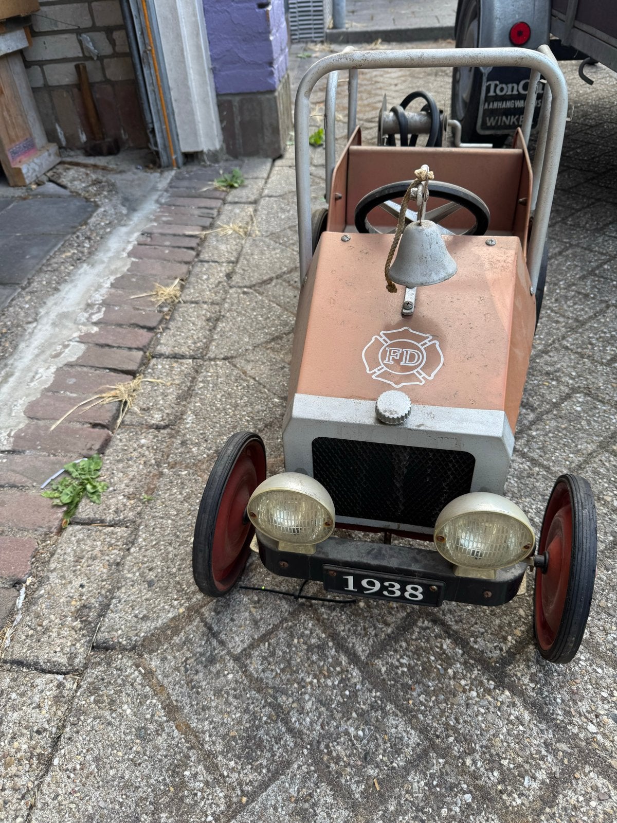 Vintage brandweer trapauto - Jaren '30 stijl, Ophalen of Verzenden, Gebruikt