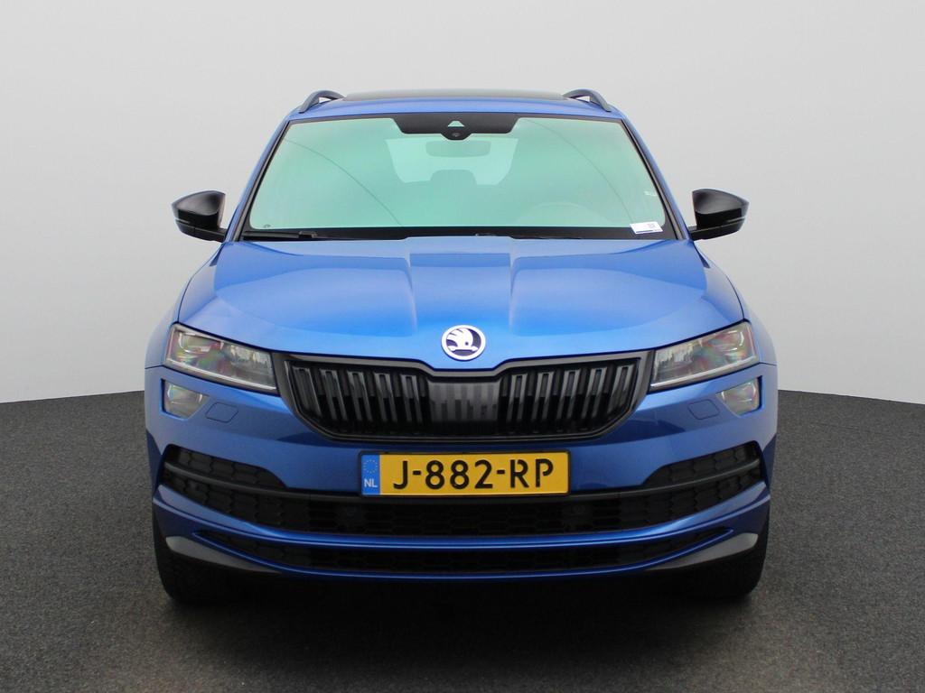 Skoda Karoq 1.5 TSI ACT Sportline Business AUTOMAAT | PANO-S, 12 maanden, Stof, Blauw, Bedrijf