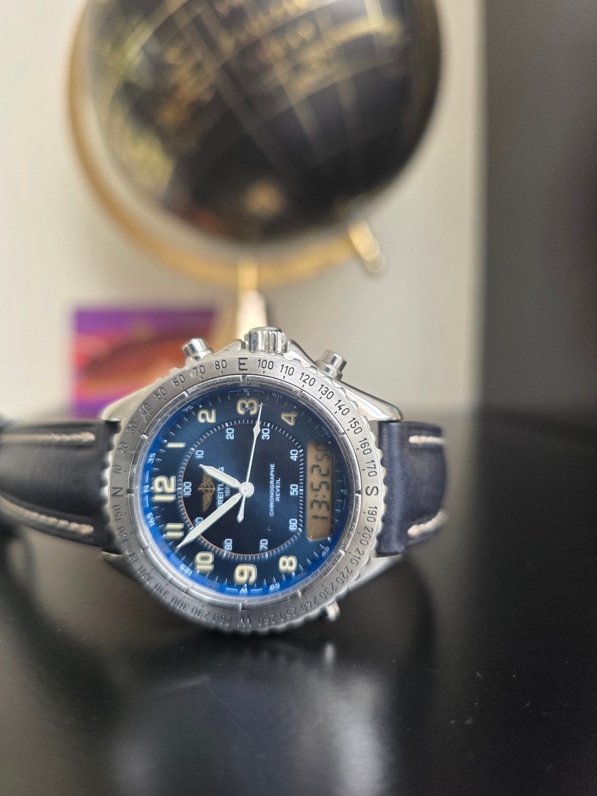 Breitling Chronograph Reveil Polshorloge, Sieraden, Tassen en Uiterlijk, Horloges | Heren, Leer, All. du Laser 10, 2300 La Chaux-de-Fonds, Zwitserland