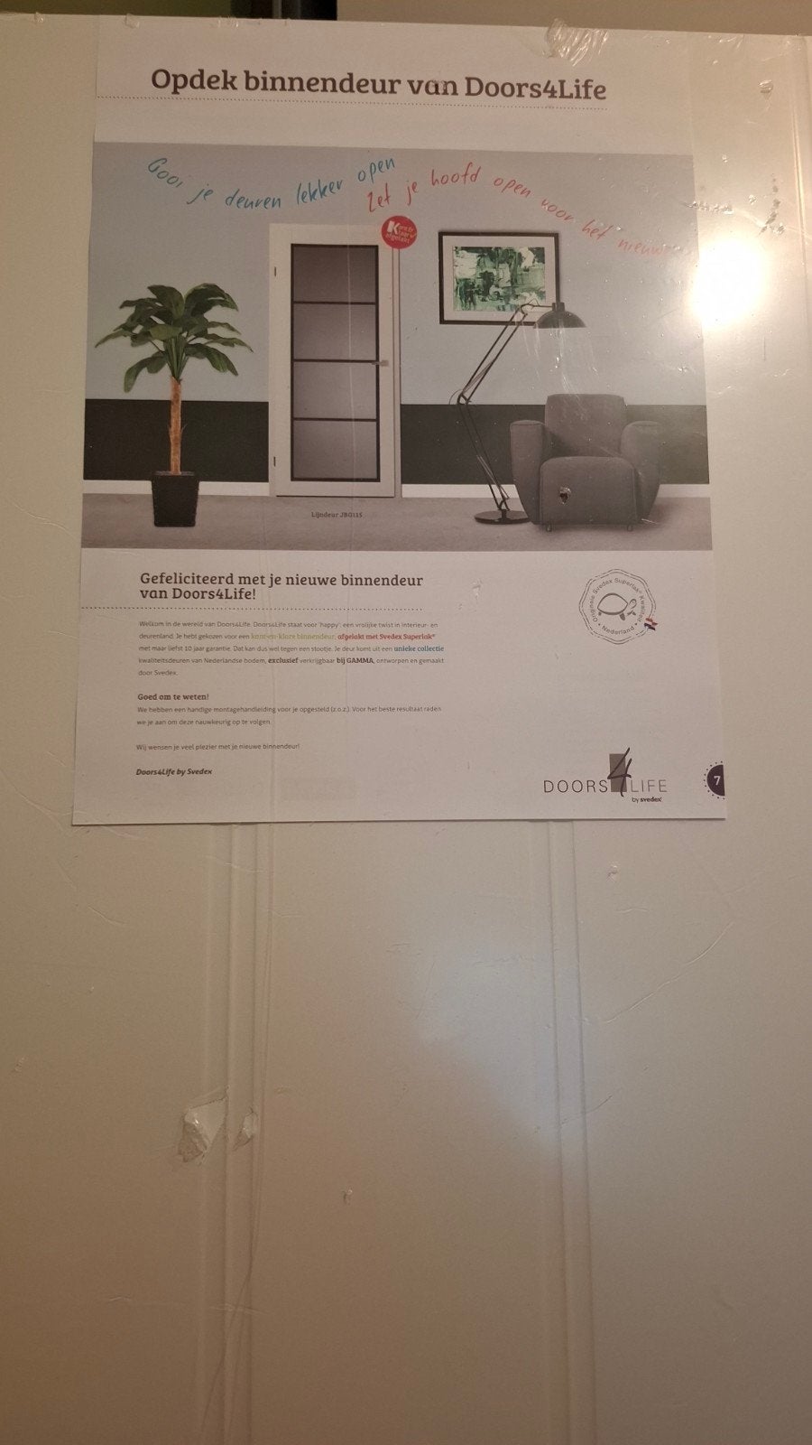 Nieuwe Doors4Life Binnendeur Alpine Wit 215x80.4cm, Ophalen, 80 tot 100 cm, 215 cm of meer, Binnendeur