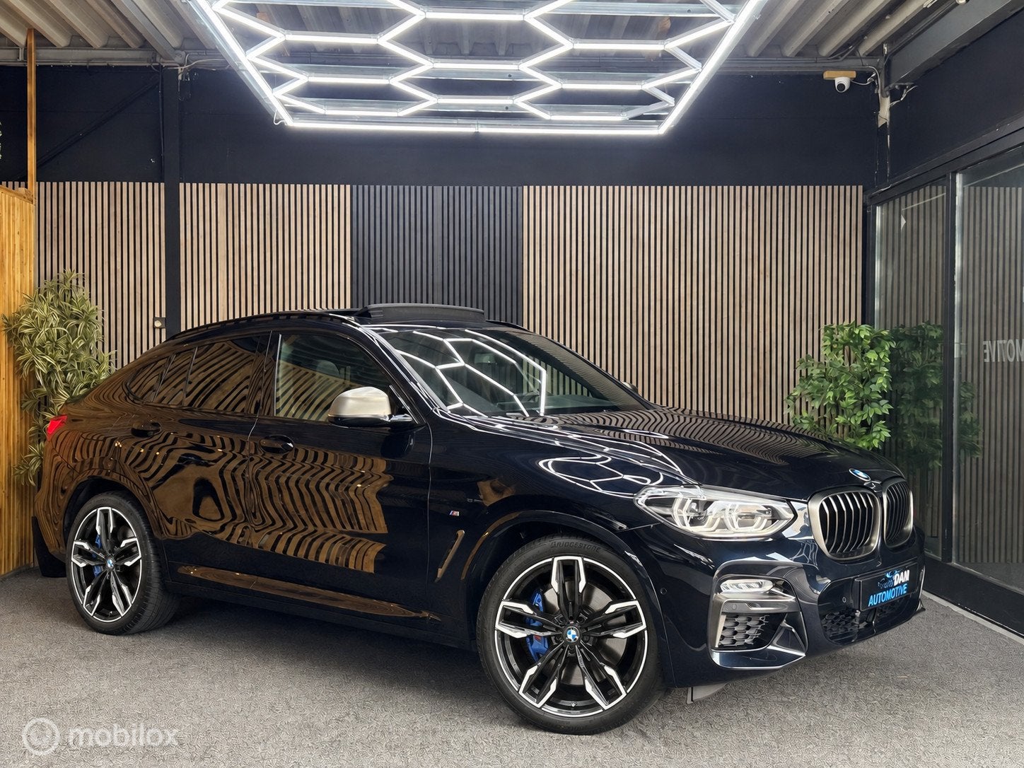 BMW X4 M40i High Executive|Pano|Led|Navi|Hud|Carplay|Acc|Cam, Auto's, Automaat, Gebruikt, Zwart, Blauw