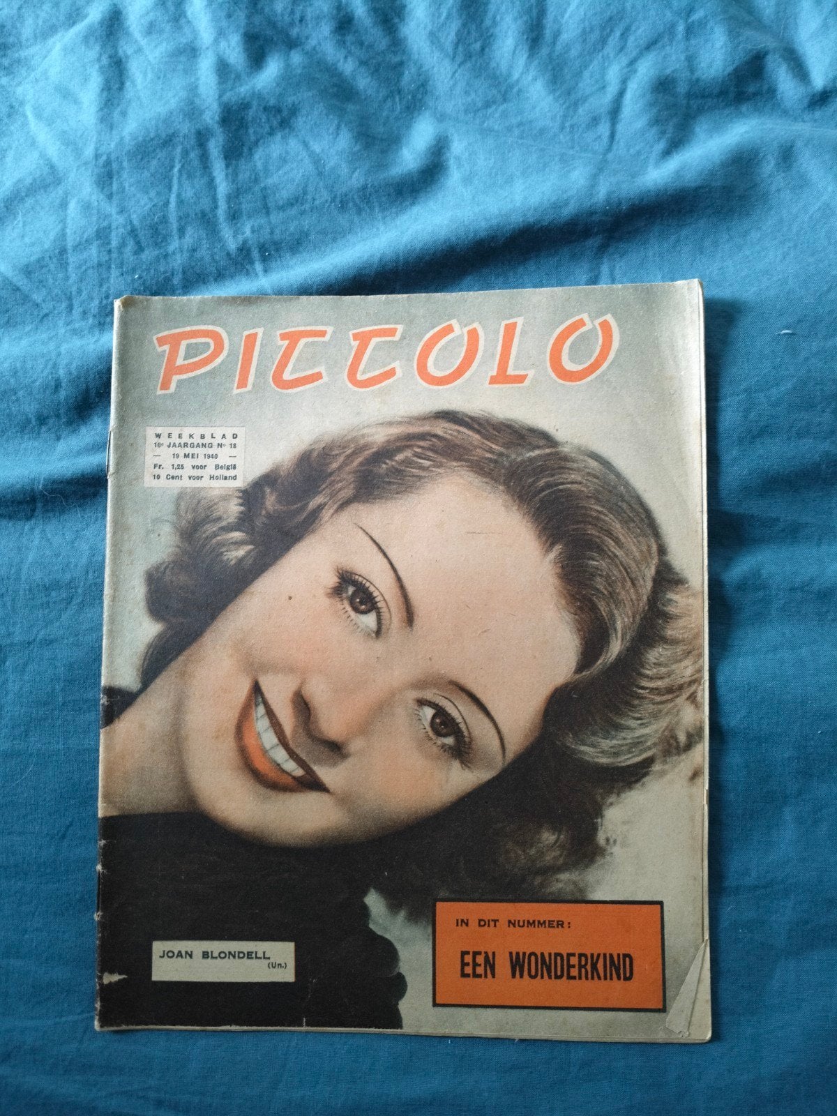 Piccolo Weekblad - Joan Blondell - 1939, Ophalen of Verzenden, Gelezen, Gossip of Showbizz