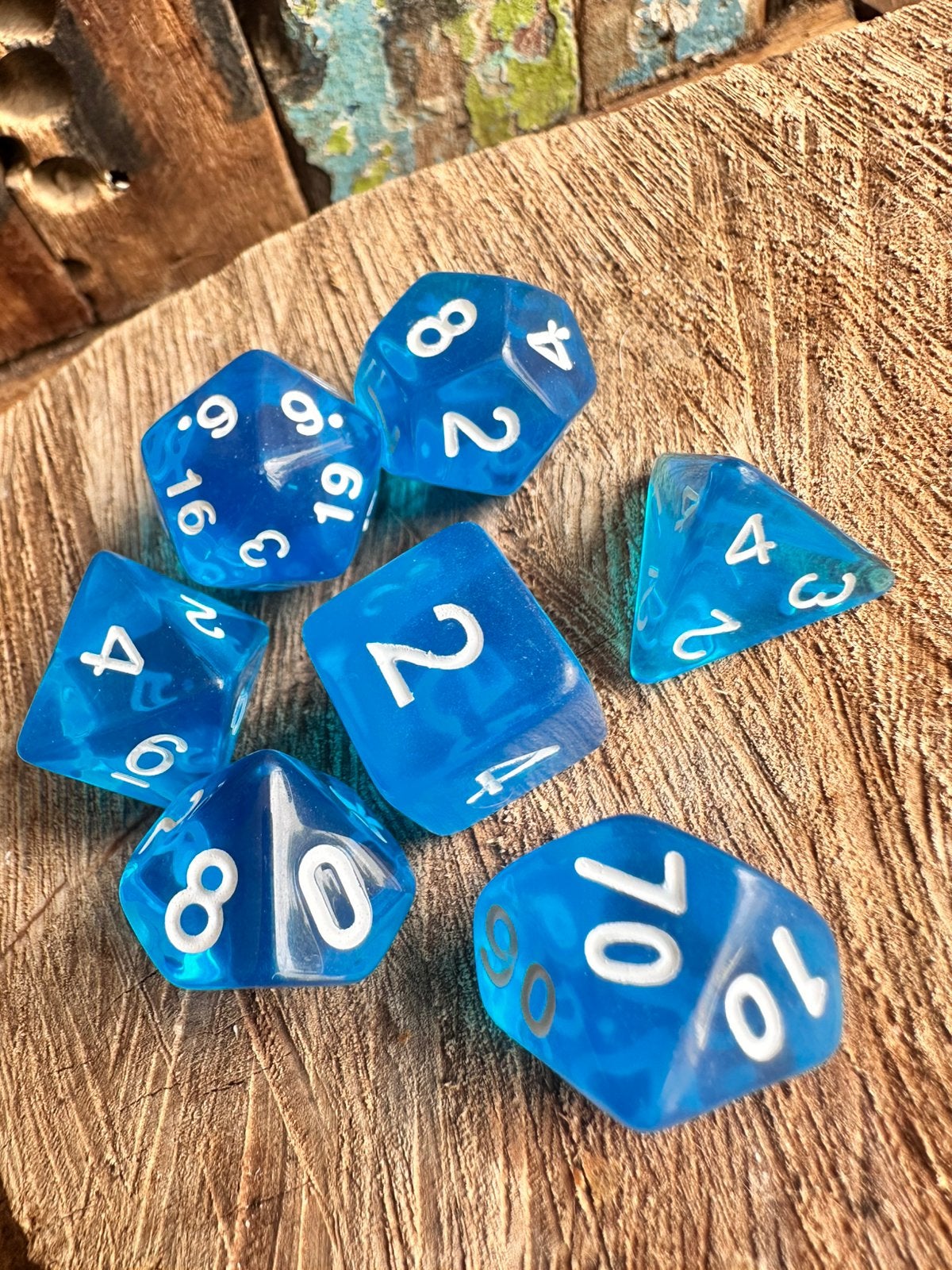 DND dice / dobbelstenen set / blauw / D&D / nieuw, Hobby en Vrije tijd, Gezelschapsspellen | Overige, Ophalen of Verzenden, Zo goed als nieuw