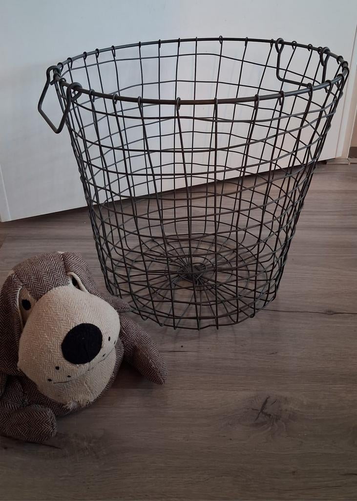 Ijzeren mand, Ophalen, Overige materialen, Mand, Rond