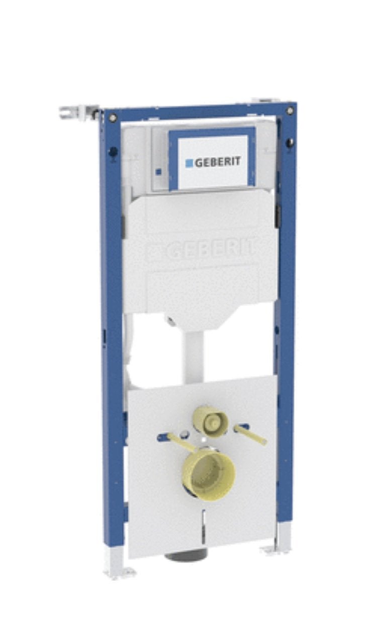 Geberit wc set met frame, toilet met bril en drukplaat, Doe-het-zelf en Verbouw, Sanitair, Ophalen, Nieuw, Toilet