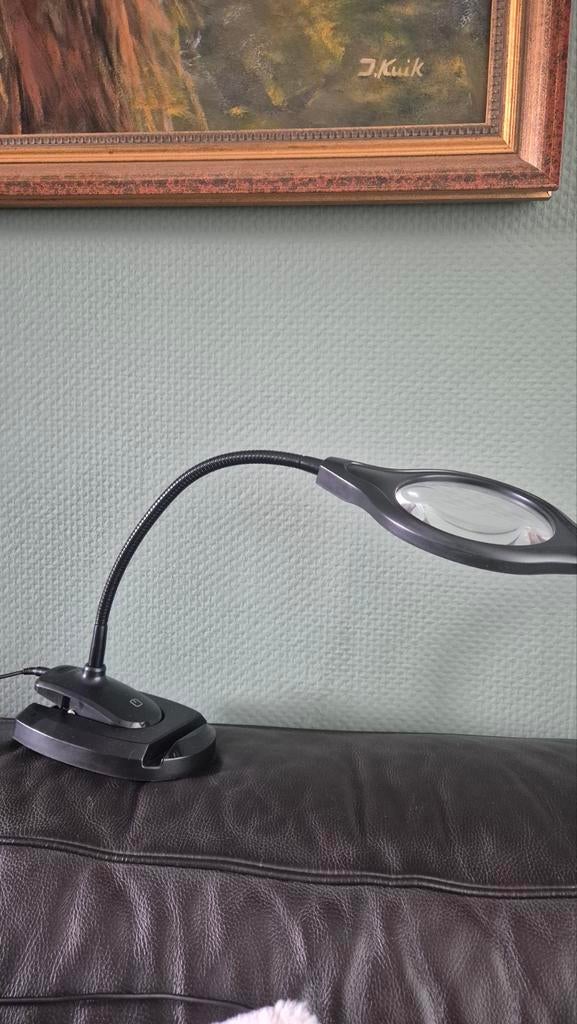 Loeplamp met klem - 400% vergroting - Zwart, Ophalen of Verzenden, Nieuw, Loeplamp