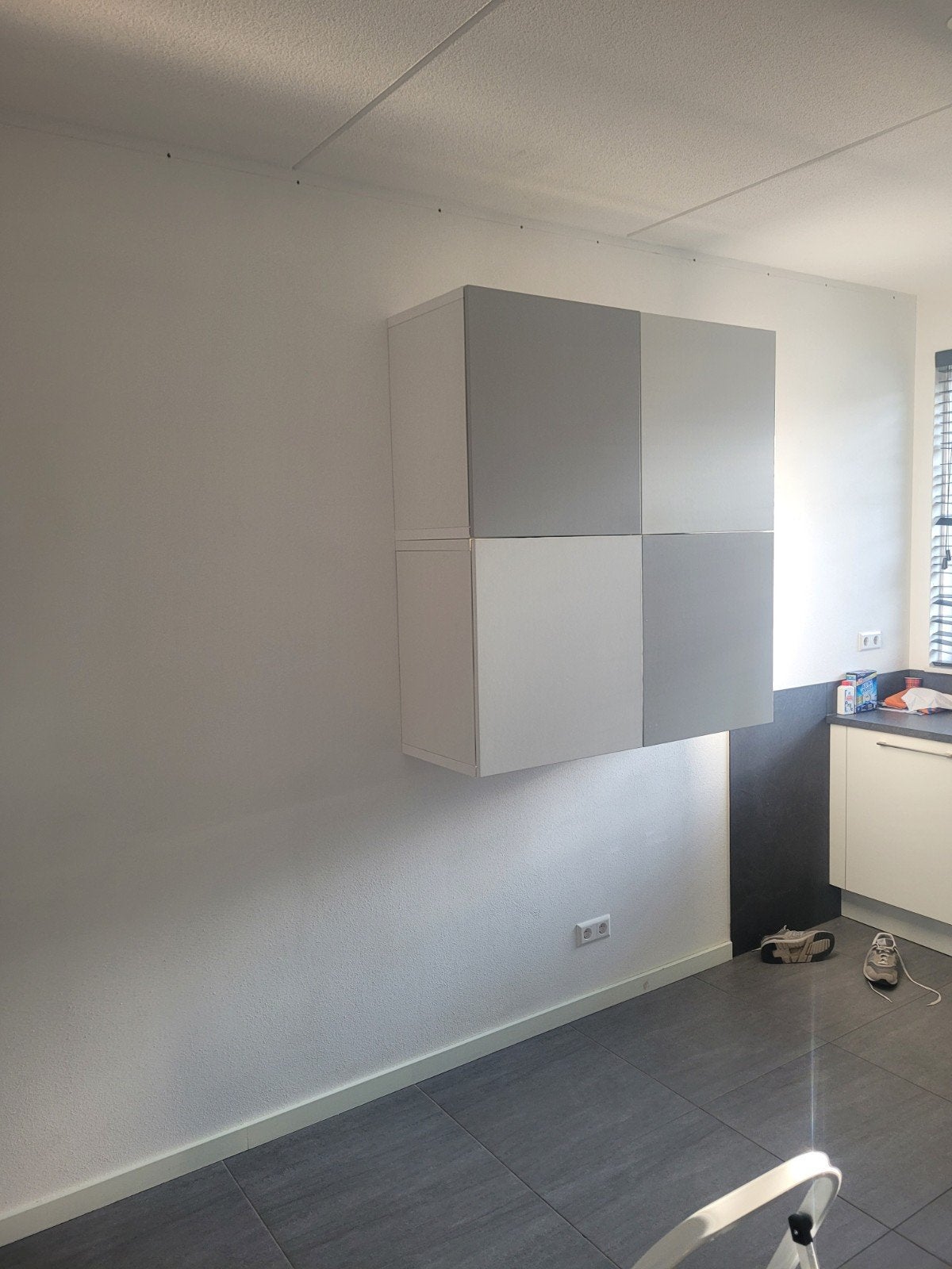 Ikea Besta Kast - Wit/Grijs - 2x 120x42x64 cm, Ophalen, 100 tot 150 cm, Minder dan 100 cm, 25 tot 50 cm