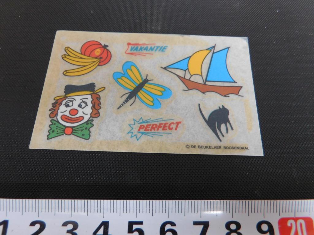 sticker wrijfplaatjes set vakantie clown fruit schip kat, Ophalen, Zo goed als nieuw