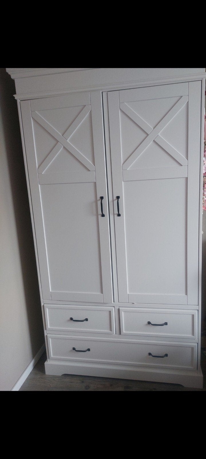 Witte commode en kledingkast set voor babykamer, Kinderen en Baby's, Kinderkamer | Commodes en Kasten, Gebruikt, Kast, 105 cm of meer