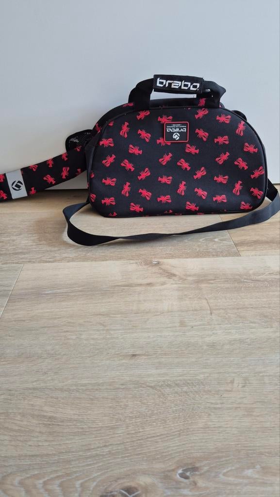 Brabo Hockey Schoudertas Zwart/Rood Kreeftprint, Ophalen, Zo goed als nieuw
