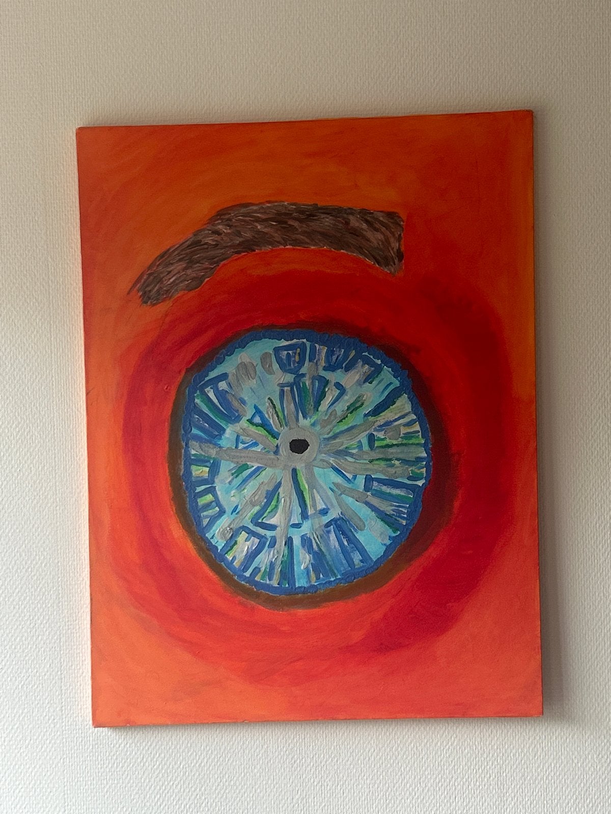 Abstract schilderij: Het Oog, Antiek en Kunst, Ophalen