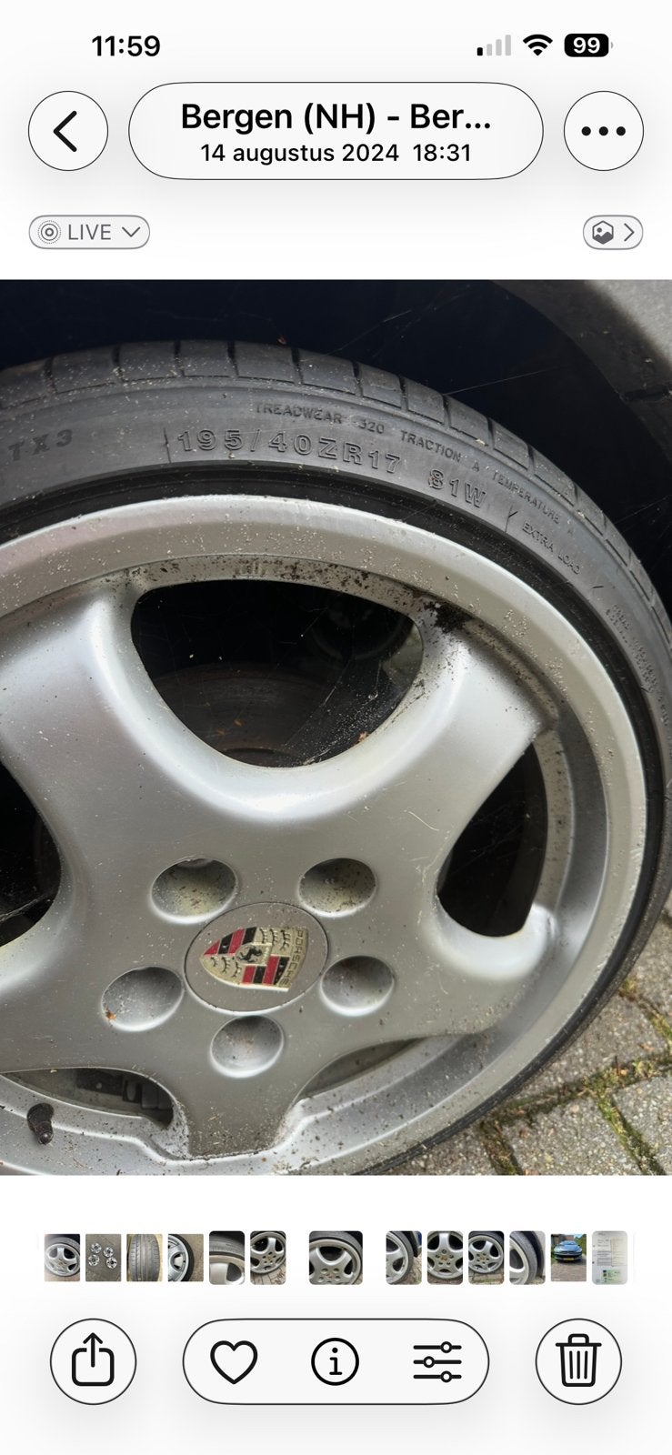 Porsche 911-Carrera Velgen set 195/40/17 +Spacers tbv AudiA2, Ophalen of Verzenden, Gebruikt, Porsche