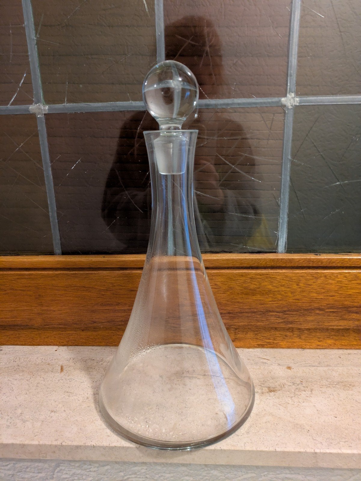 Glazen karaf met stop - Decoratief of voor drank, Ophalen, Transparant, Met deksel, Glas