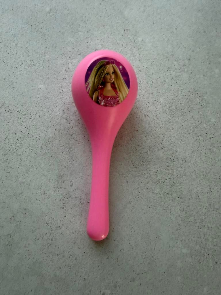 Barbie roze rammelaar/maraca, Ophalen of Verzenden, Gebruikt, Meisje