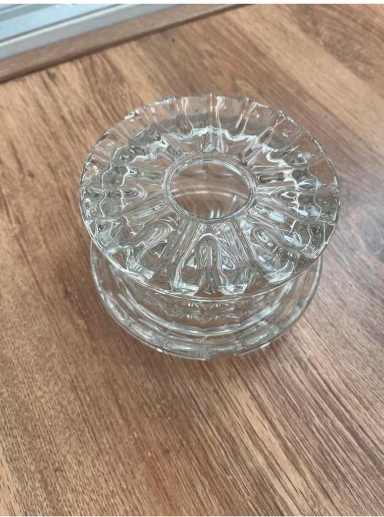 Theelicht geslepen glas, Ophalen of Verzenden