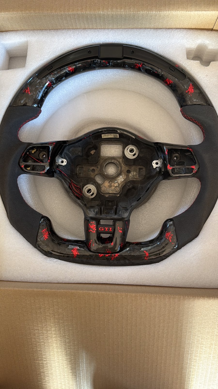 Golf 6 gti stuur. Forged carbon met rode flakes en led, Ophalen of Verzenden, Nieuw