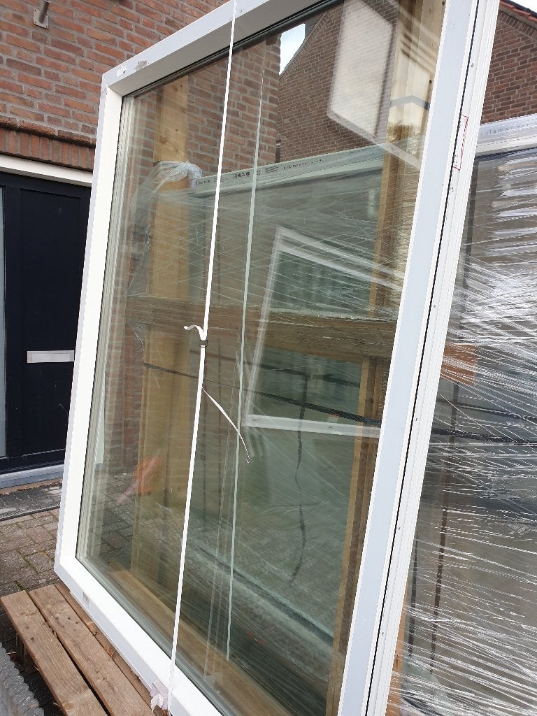 Kunststof kozijn Triple gelaagd glas, NIEUW 214.2 x 171cm, Ophalen, Kunststof, Raamkozijn, Nieuw