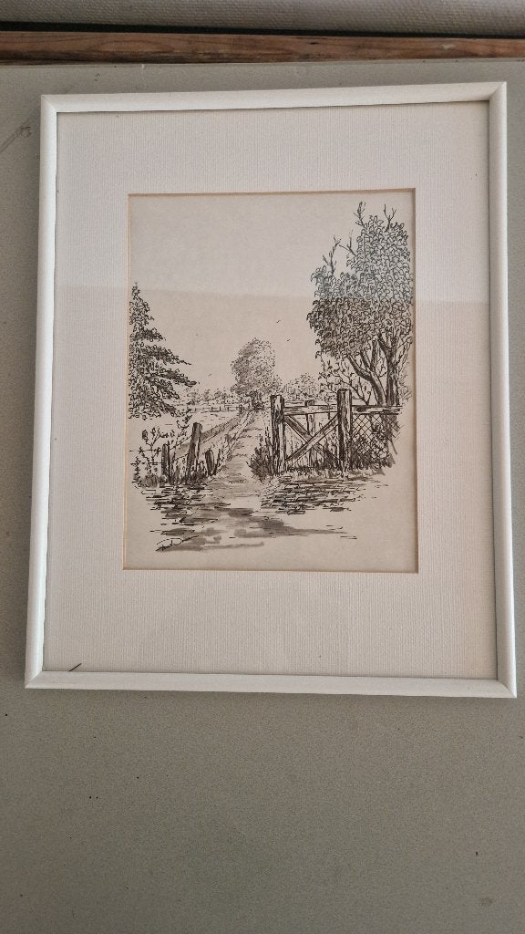AUTEUR ONBEKEND / Bart Daasen / Bart Does, Ets, Ophalen of Verzenden, Met tekst, Landschap
