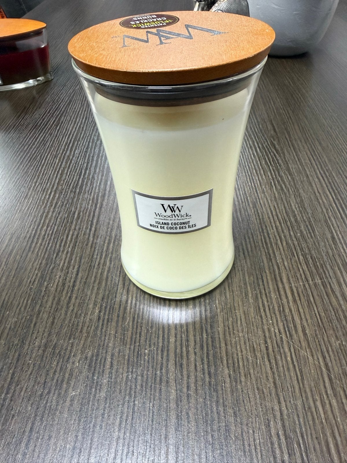 Woodwick grote kaars Island Coconut nieuw, Huis en Inrichting, Woodwick, Ophalen of Verzenden, Kaars, Was