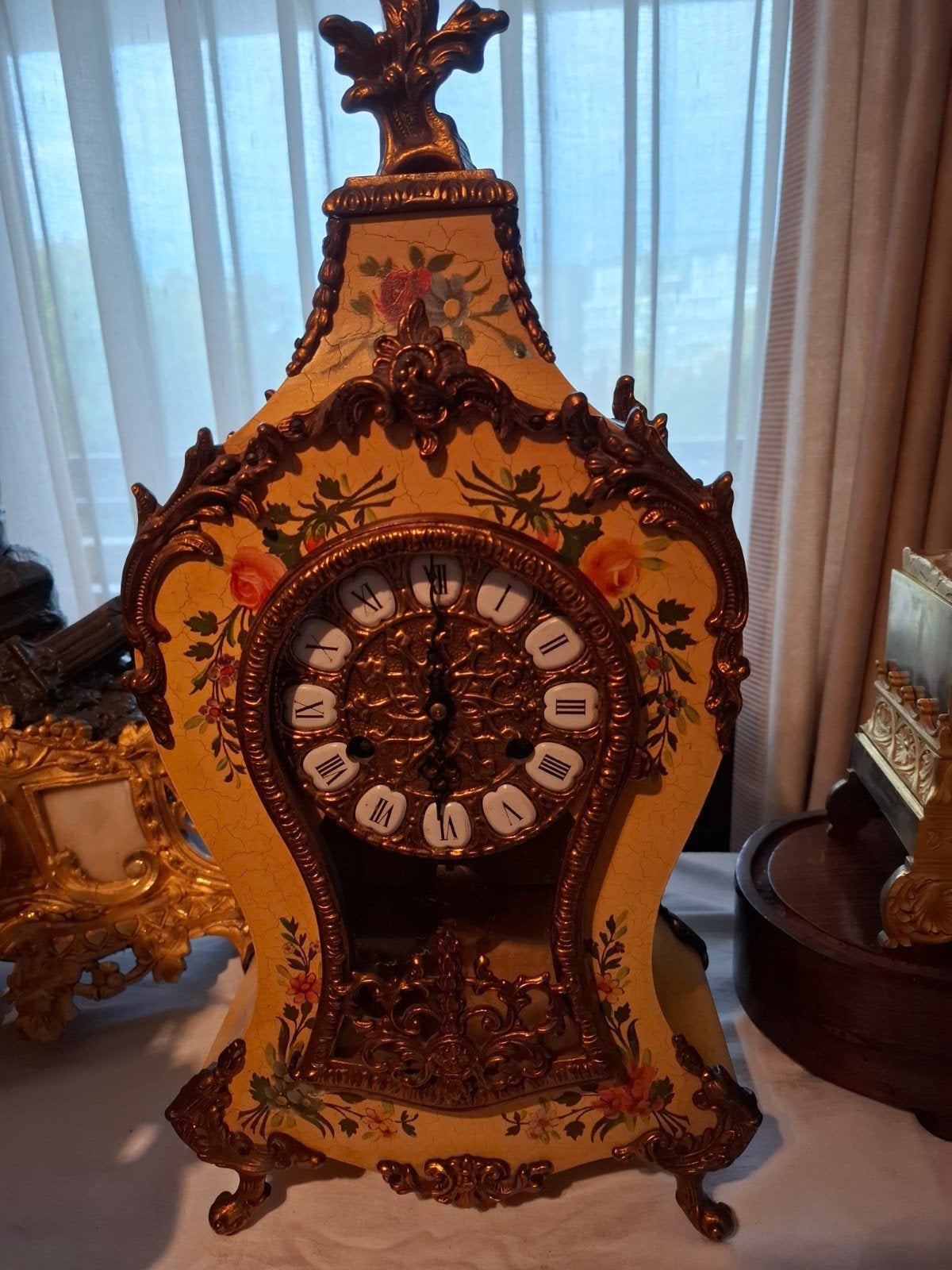 Leuke Boulle Klok met Slagwerk op Twee Belletjes, Ophalen of Verzenden