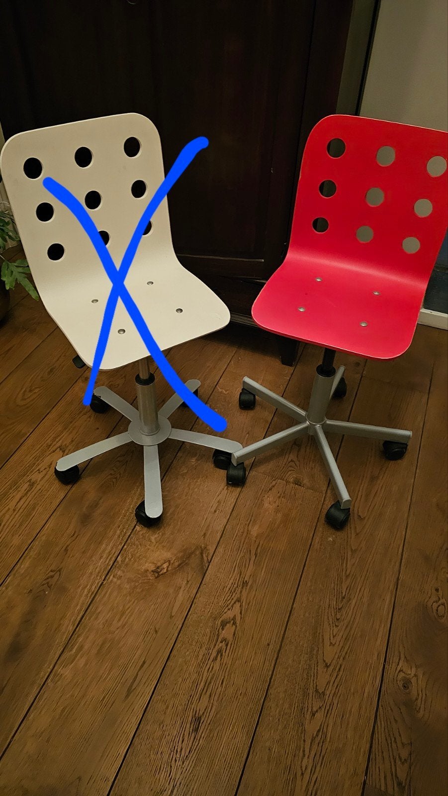 IKEA bureaustoel (rood), Ophalen, Gebruikt, Rood, Bureaustoel