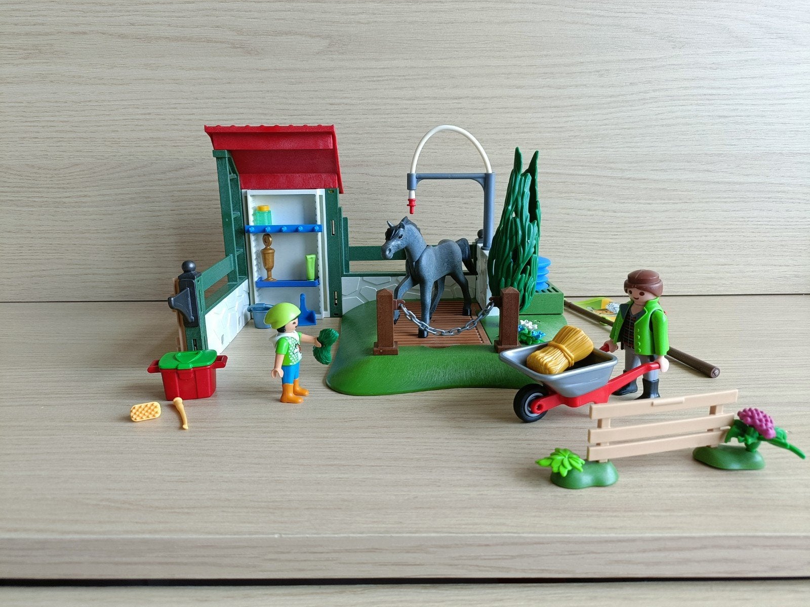 Playmobil paarden wasplaats 6929, Kinderen en Baby's, Speelgoed | Playmobil, Gebruikt, Complete set, Overige typen, Ophalen of Verzenden
