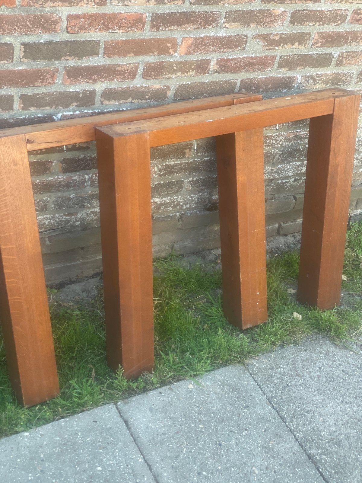 Massief eikenhouten tafelpoten, Huis en Inrichting, Tafelonderdelen, Ophalen, Tafelpoot, Gebruikt, Eikenhout