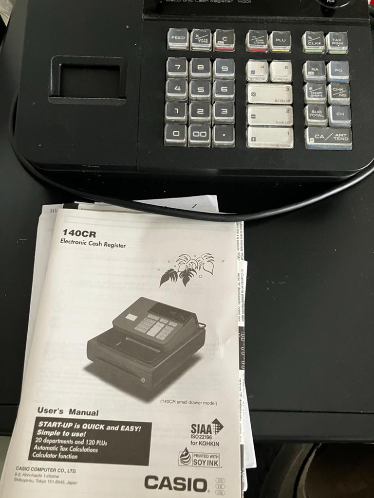 Casio 140 CR Kassa met lade en sleutels - Zeer goede staat, Zakelijke goederen, Ophalen of Verzenden