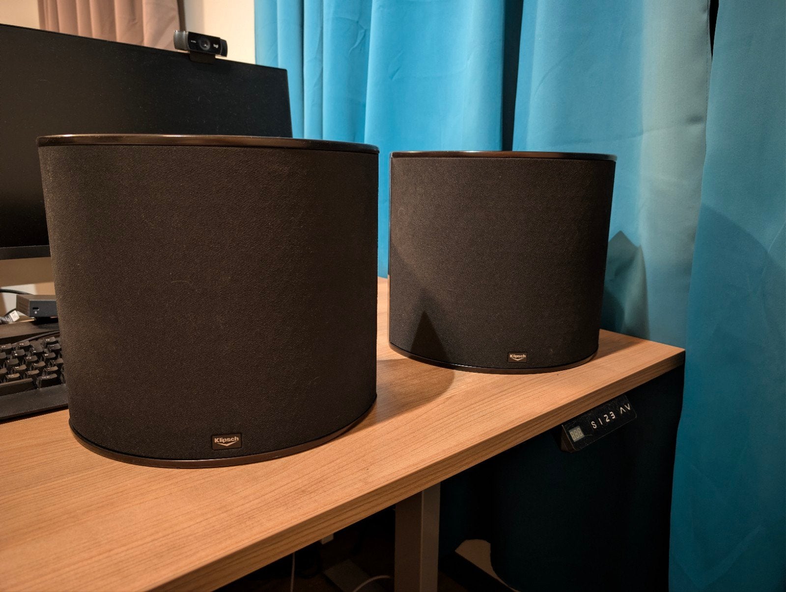 Klipsch WS-24 Surround Speakers - Espresso, Gebruikt, 60 tot 120 watt, Surroundset, Geschikt voor surround/home cinema