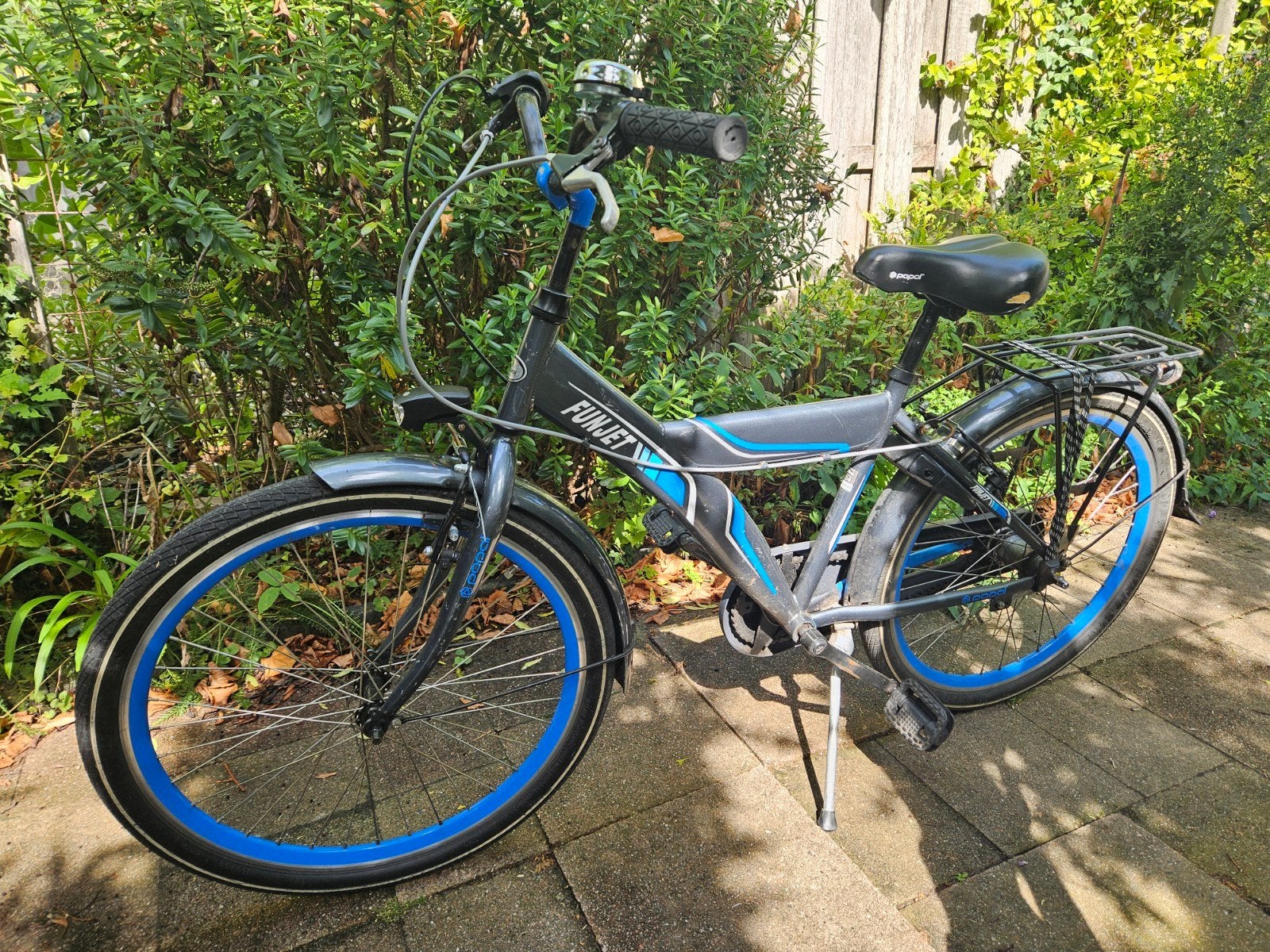 Popal Funjet fiets blauw 24 inch 39 cm (8-12 jaar), Gebruikt, Velgrem, Versnellingen, Minder dan 49 cm