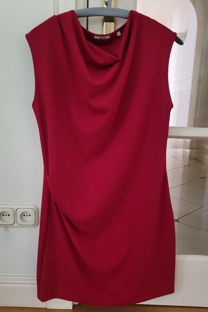 Als nieuw! Kiomi jurk, rood, watervalhals, maat 40, Kleding | Dames, Maat 38/40 (M), Kiomi, Ophalen of Verzenden, Zo goed als nieuw
