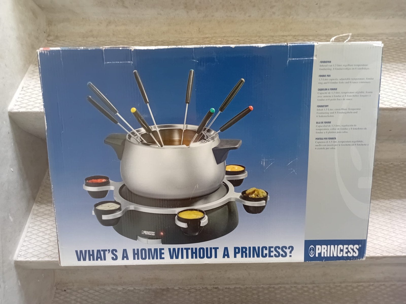 Princess Silver Fondue Deluxe - Nieuw in doos, Ophalen of Verzenden, Nieuw, Elektrisch, Fondueset