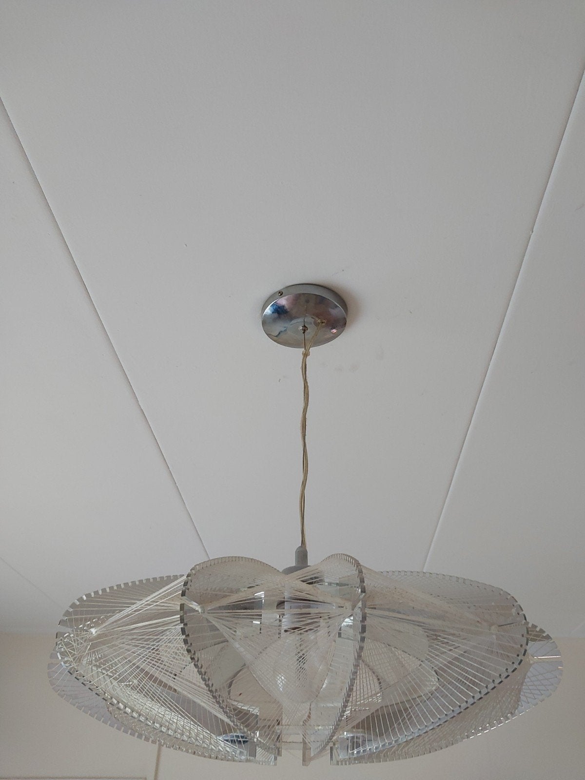 Moderne hanglamp, diameter 45 cm, Ophalen, E27 (groot), Modern, Kunststof