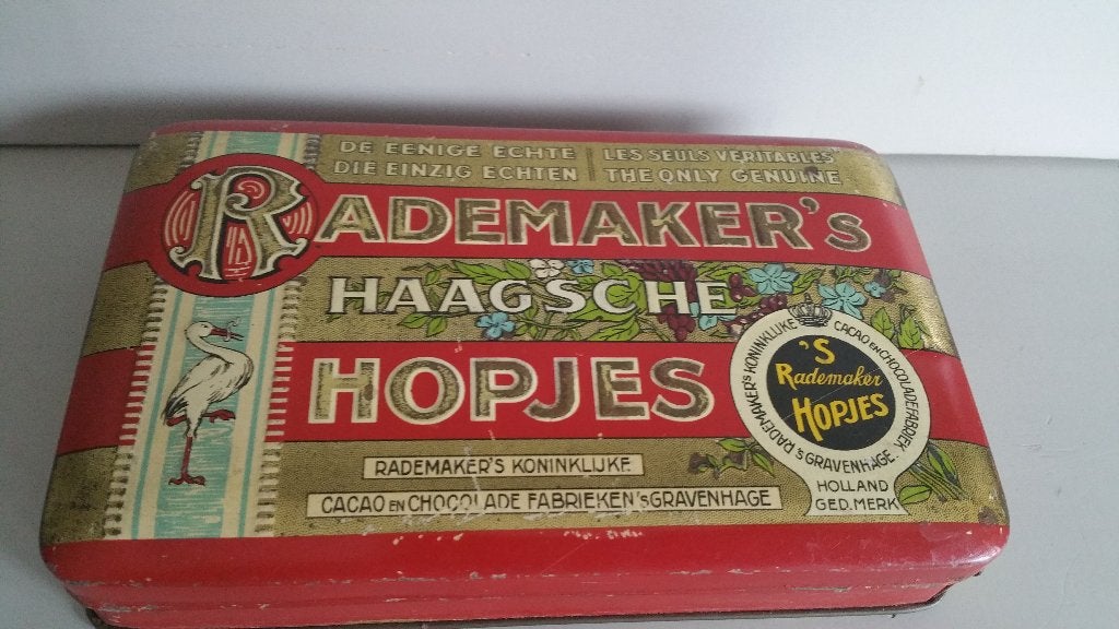 Oud blikje Rademaker's Haagsche Hopjes, Verzamelen, Blikken, Ophalen of Verzenden, Gebruikt, Overige, Overige merken