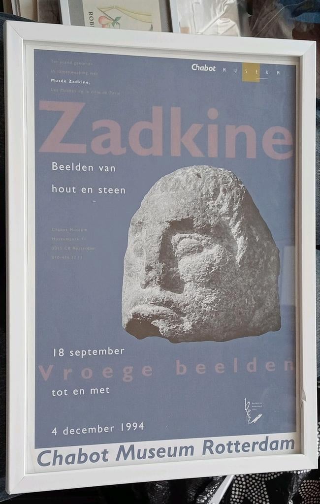 Ossip Zadkine affiche Chabot Museum 1993, Ophalen of Verzenden, Zo goed als nieuw