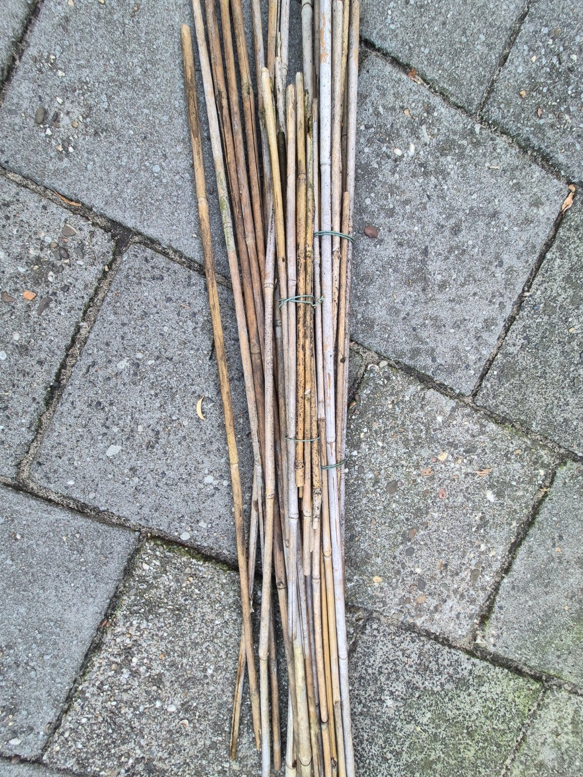 Gratis bamboe stokken af te halen, Ophalen