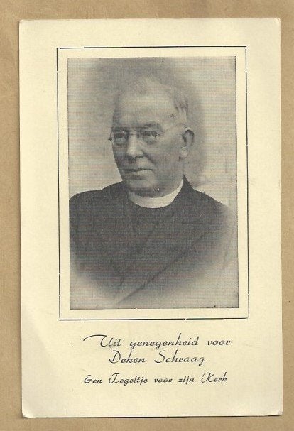 Oude loterijkaart Deken Schwaag 1939 Schiedam, Ophalen of Verzenden