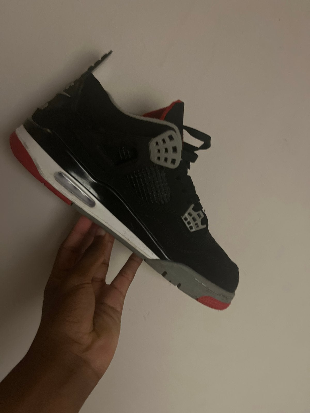 Nike Air Jordan 4 Retro Bred - Zo goed als nieuw, Kleding | Heren, Ophalen, Zo goed als nieuw, Zwart, Sneakers of Gympen