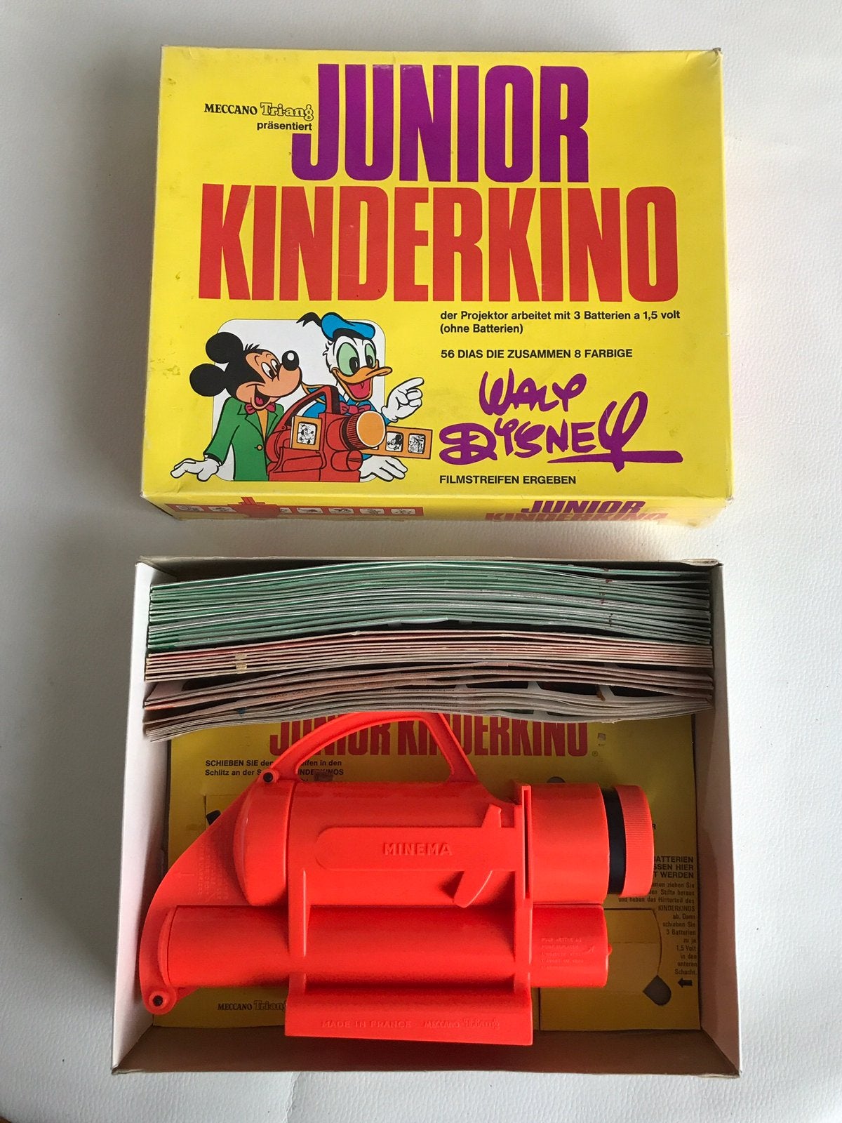 Met Walt Disney 1962, 1968 filmstroken, projector, Meccano, Ophalen, Gebruikt