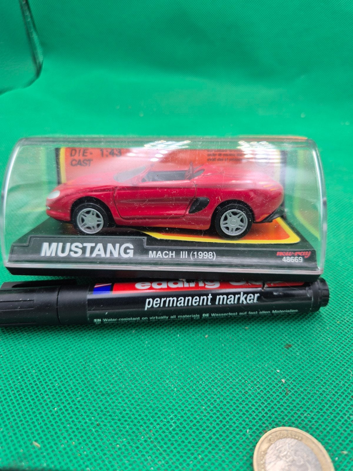 237 Mustang mach III 1/43 Newray, Hobby en Vrije tijd, Ophalen of Verzenden, Zo goed als nieuw, Auto, Overige merken