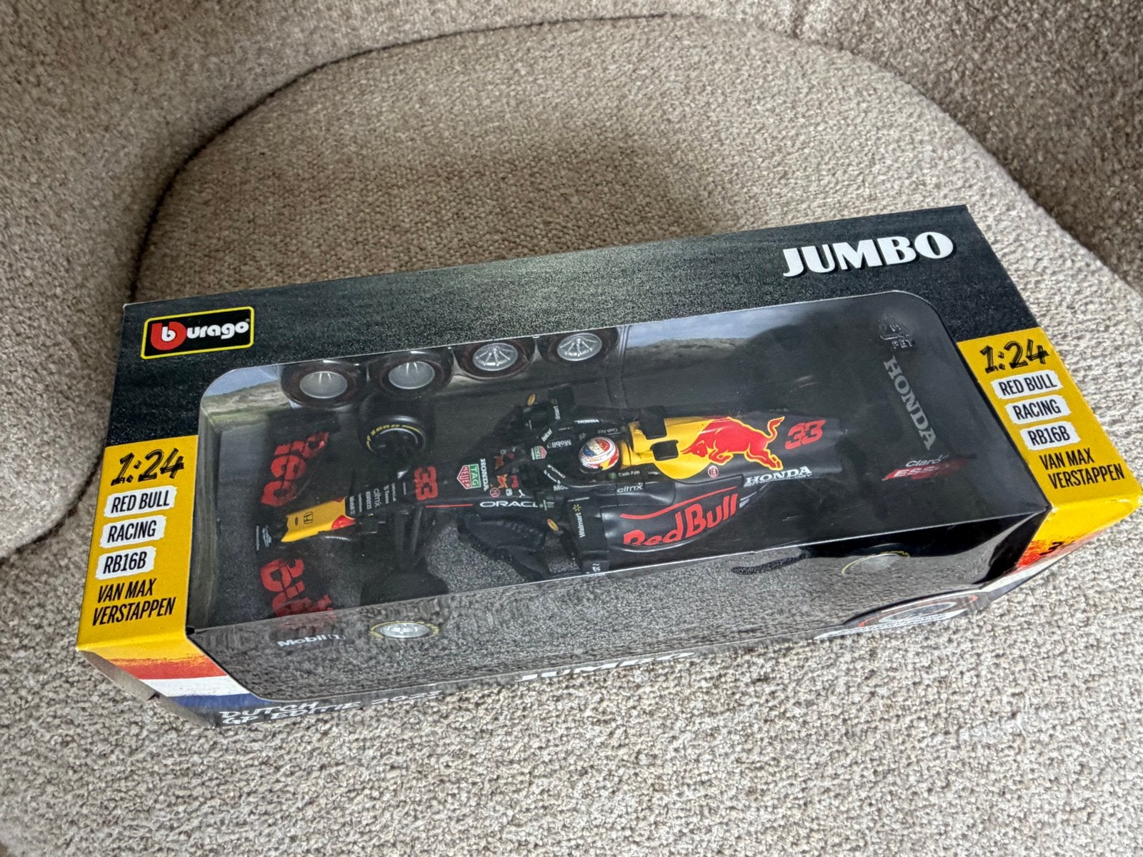 Bburago Red Bull Racing RB16B Max Verstappen 1:24, Ophalen of Verzenden, Nieuw