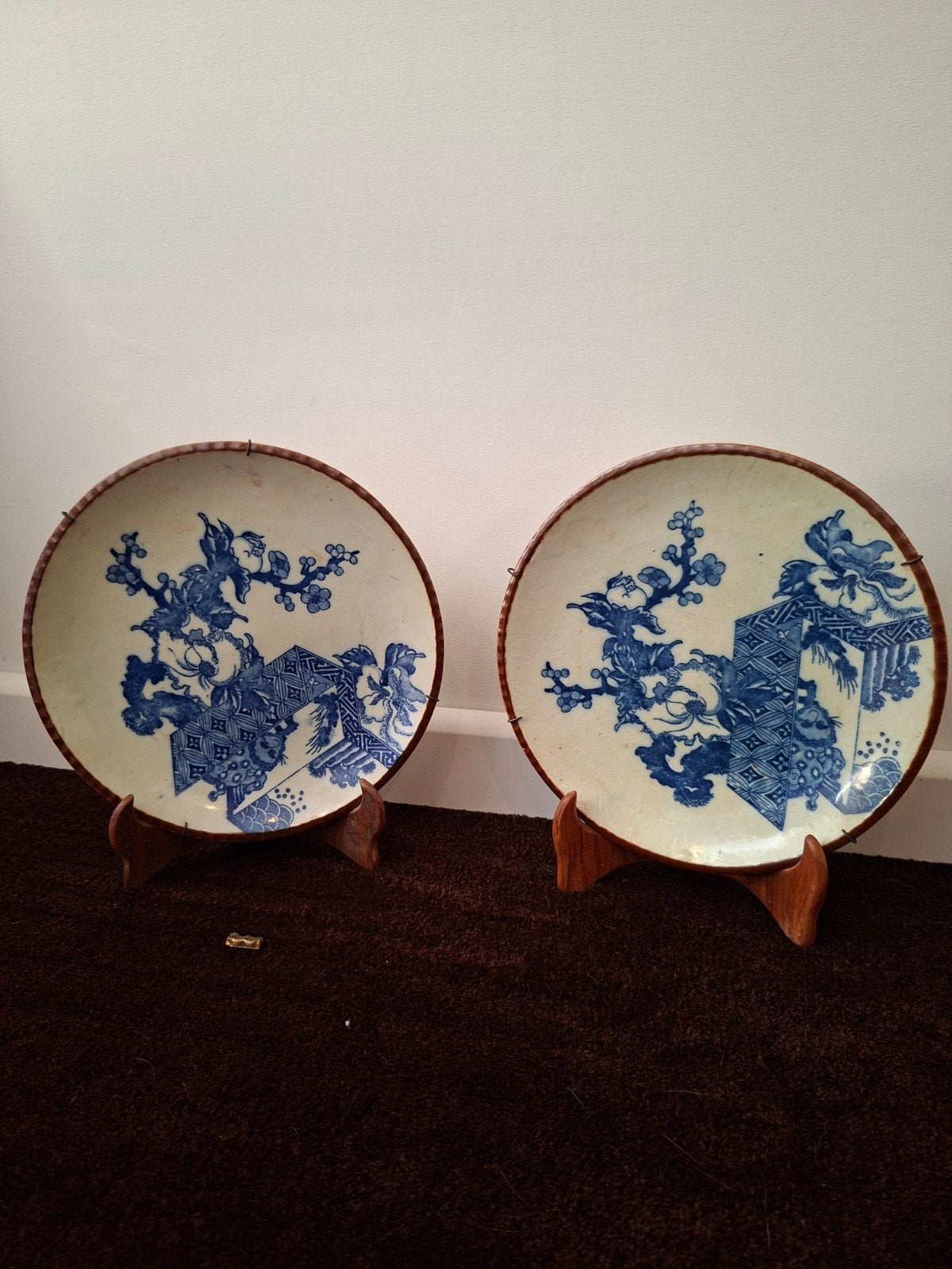 china japan borden op standaard, Antiek en Kunst, Ophalen