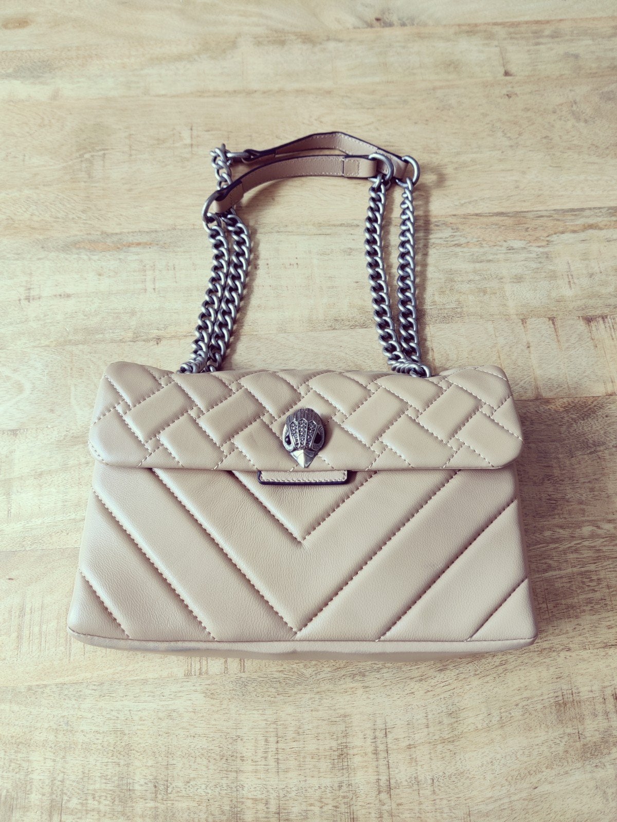Kurt Geiger Kensington tas, Ophalen of Verzenden, Zo goed als nieuw, Beige, Handtas