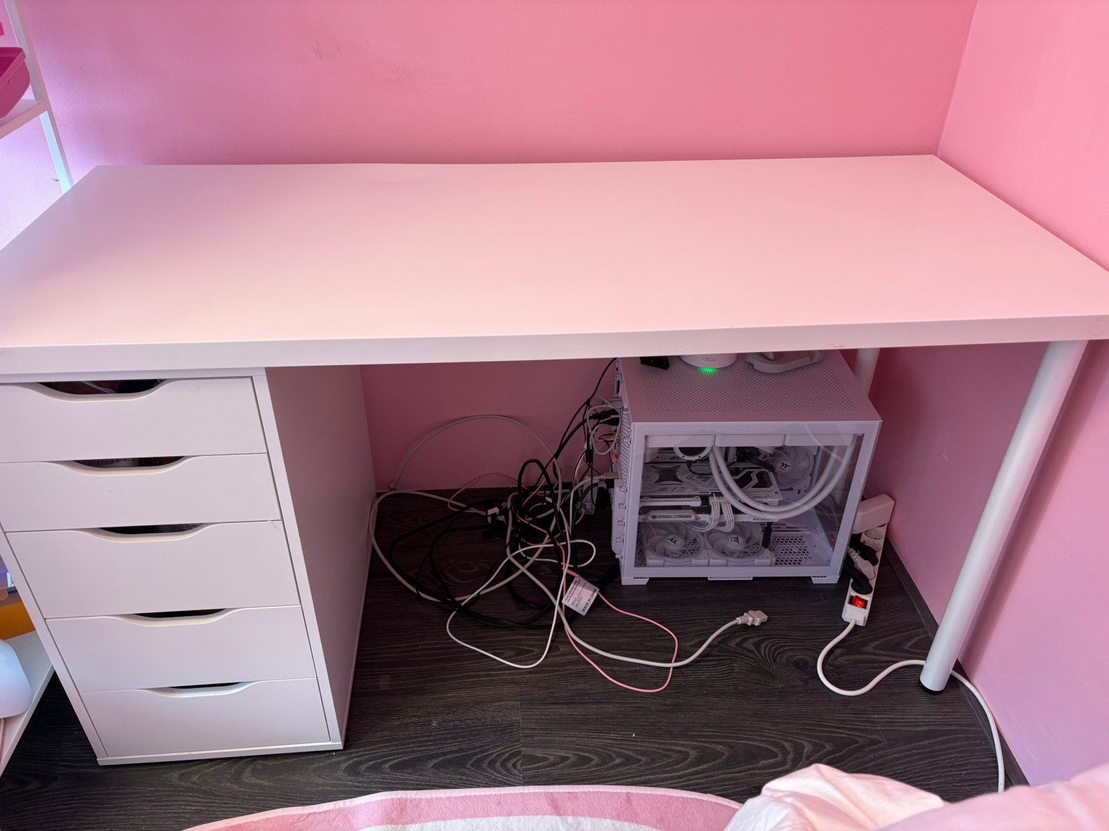 IKEA Lagkapten / Alex 140x60 bureau, Ophalen, Zo goed als nieuw, IKEA, 140 cm