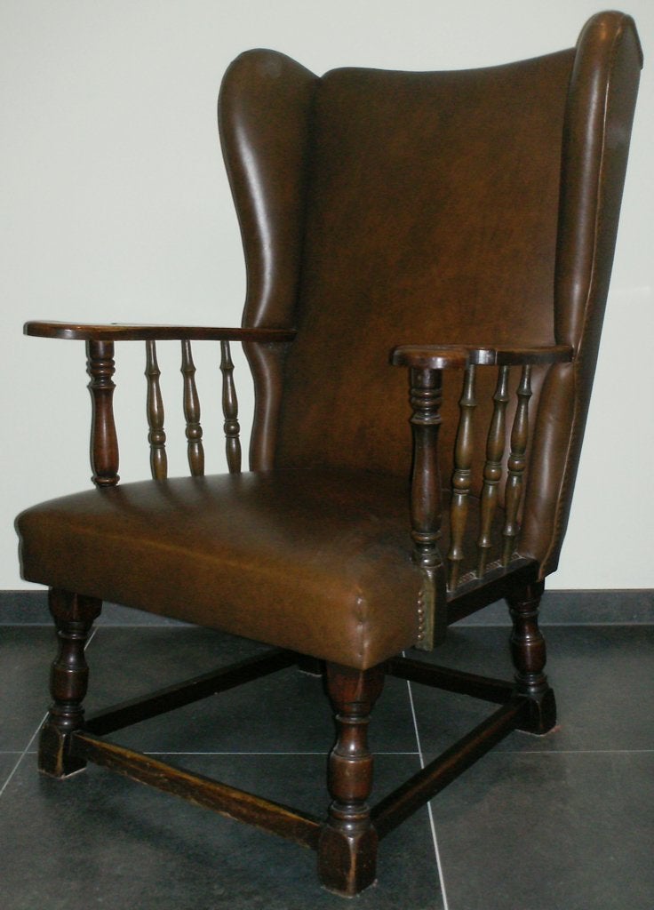 M4 ARTIFORT Klassieke  leren stoel  jaren '30 €400, Ophalen
