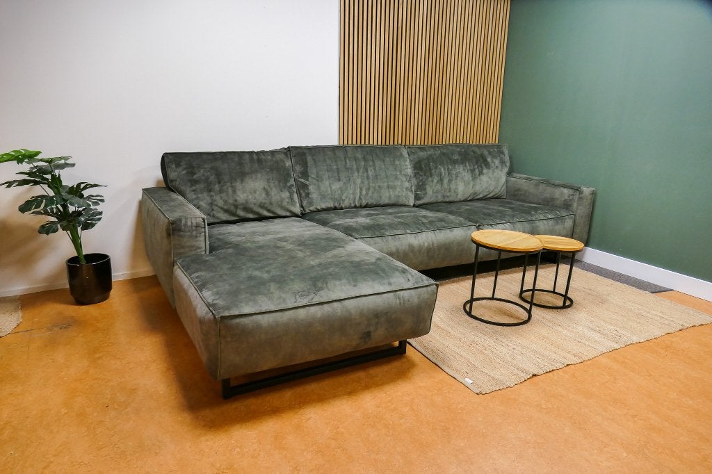 Foto 3 van Chaise Longue Bank XL Velvet Groen [Refurbished]