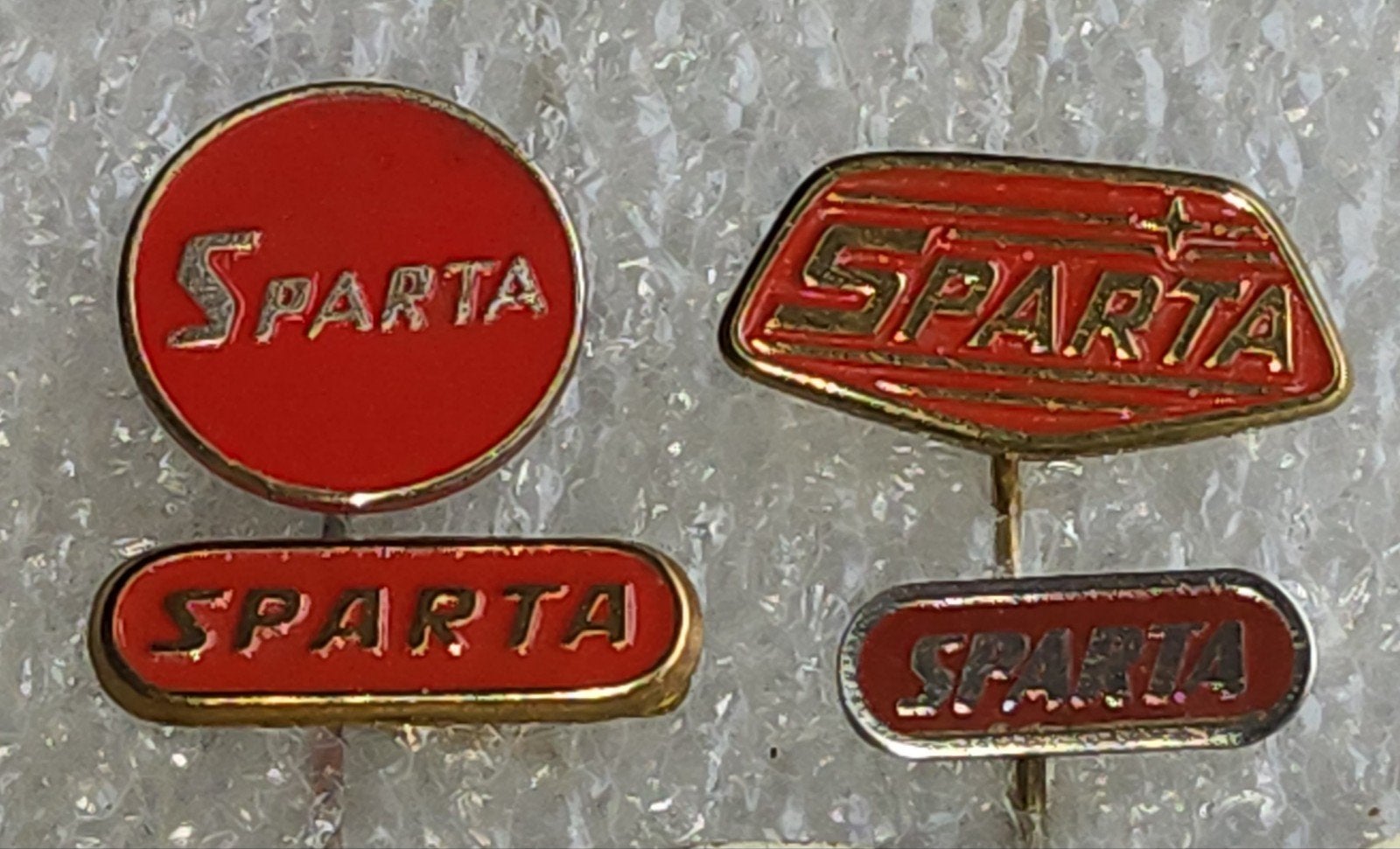 4 Speldjes Sparta Tweewielers - Vintage Collectie, Ophalen of Verzenden, Gebruikt, Merk, Speldje of Pin