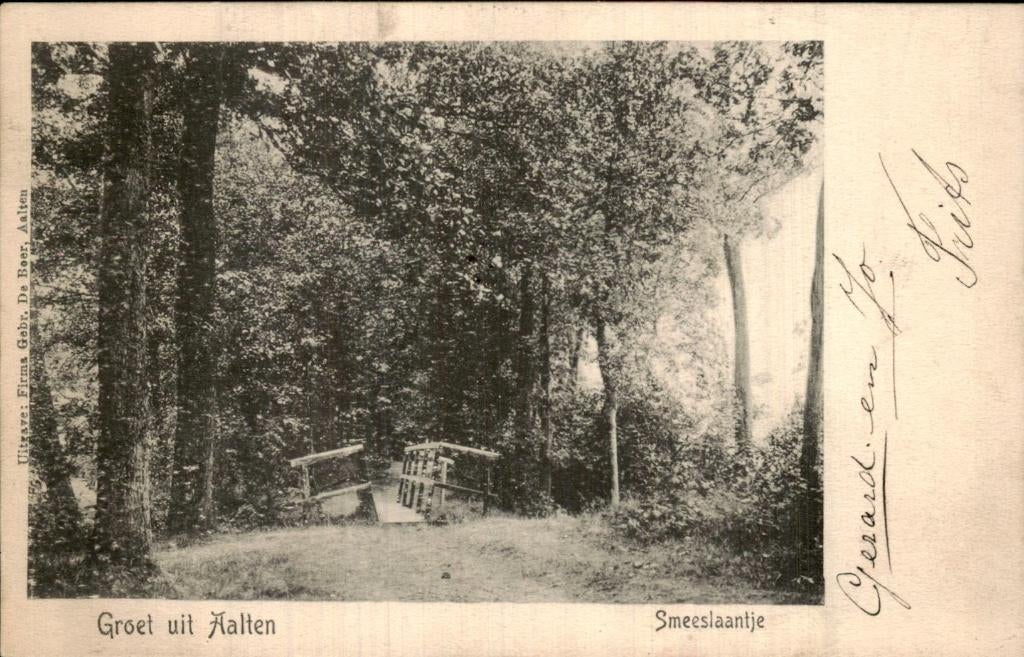 Aalten - Smeeslaantje - Bruggetje, Ophalen of Verzenden, Voor 1920, Gelopen, Gelderland