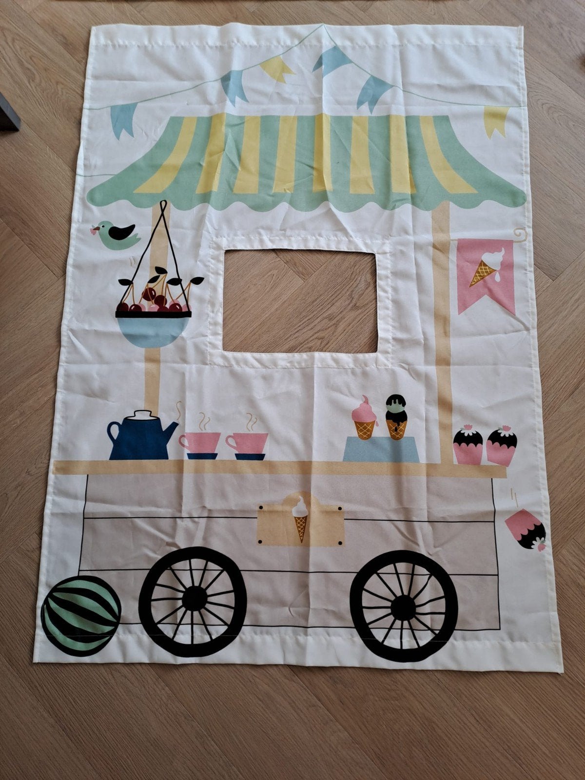 kura bed gordijn, Ophalen of Verzenden, Zo goed als nieuw, Rechthoekig, 50 tot 100 cm