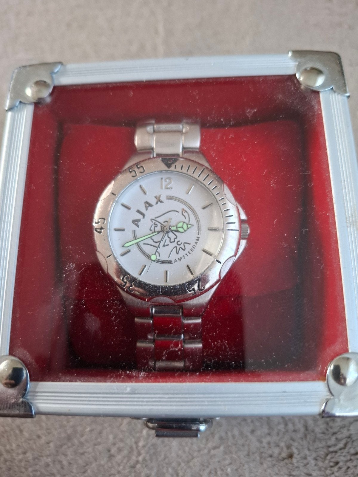 mooi ajaxhorloge  ., Staal, Polshorloge, Zo goed als nieuw, Ophalen